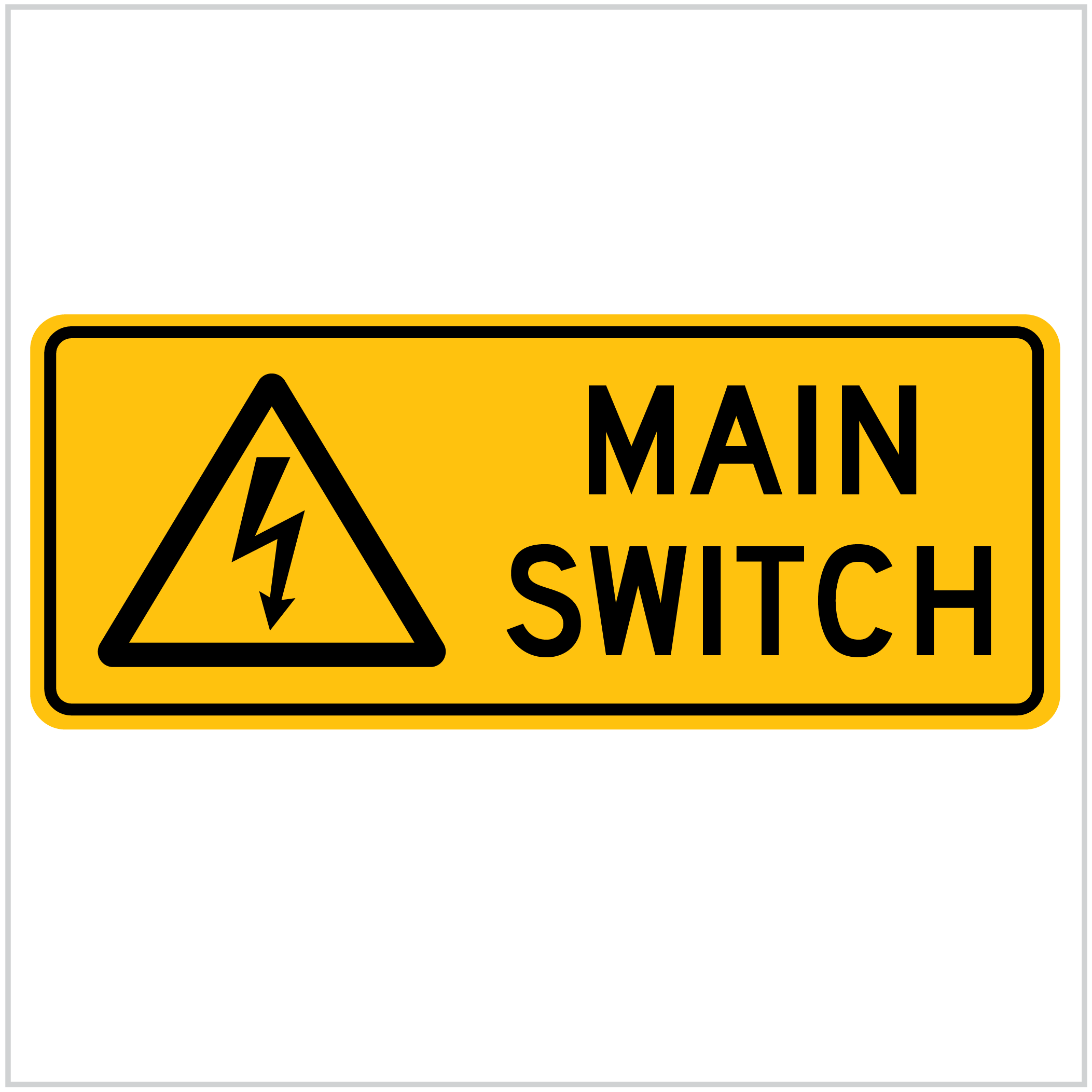 WARN-228 - MAIN SWITCH - WARNING SIGNS