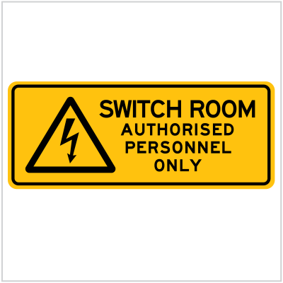 WARN-229 - SWITCH ROOM AUTHORISED PERSONNEL ONLY - WARNING SIGNS