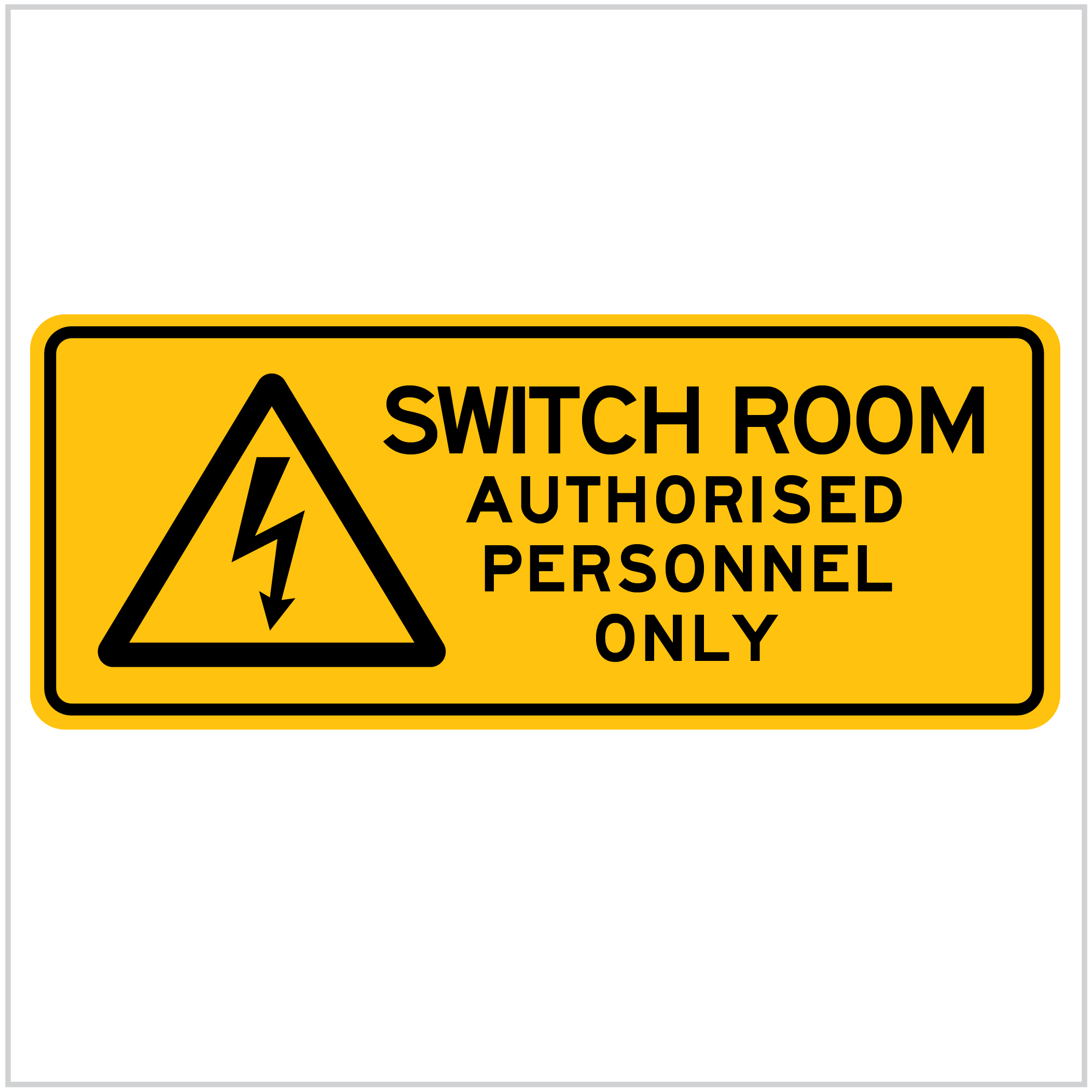 WARN-229 - SWITCH ROOM AUTHORISED PERSONNEL ONLY - WARNING SIGNS