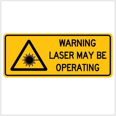 WARN-230 - WARNING LASER MAY BE OPERATING - WARNING SIGN