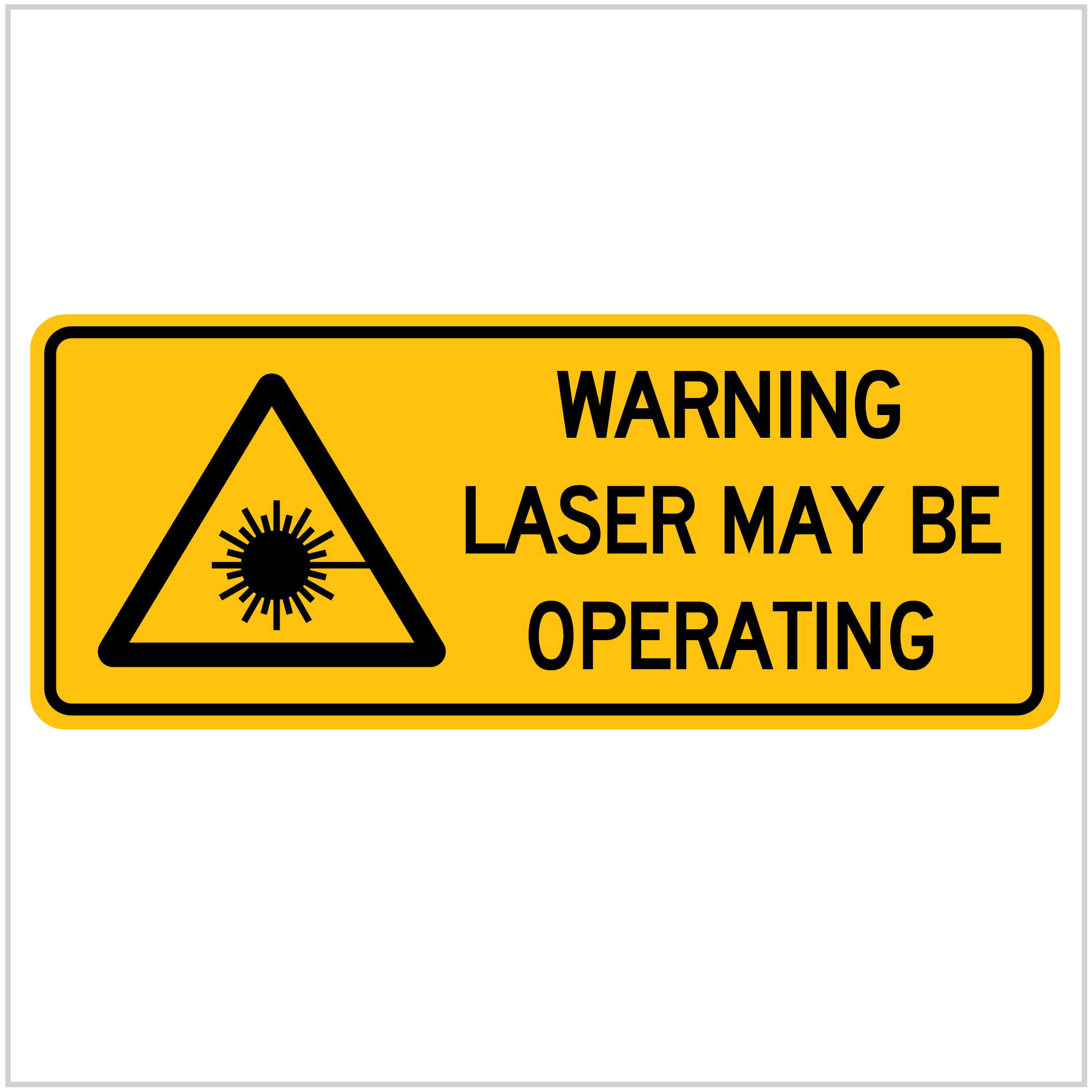 WARN-230 - WARNING LASER MAY BE OPERATING - WARNING SIGN