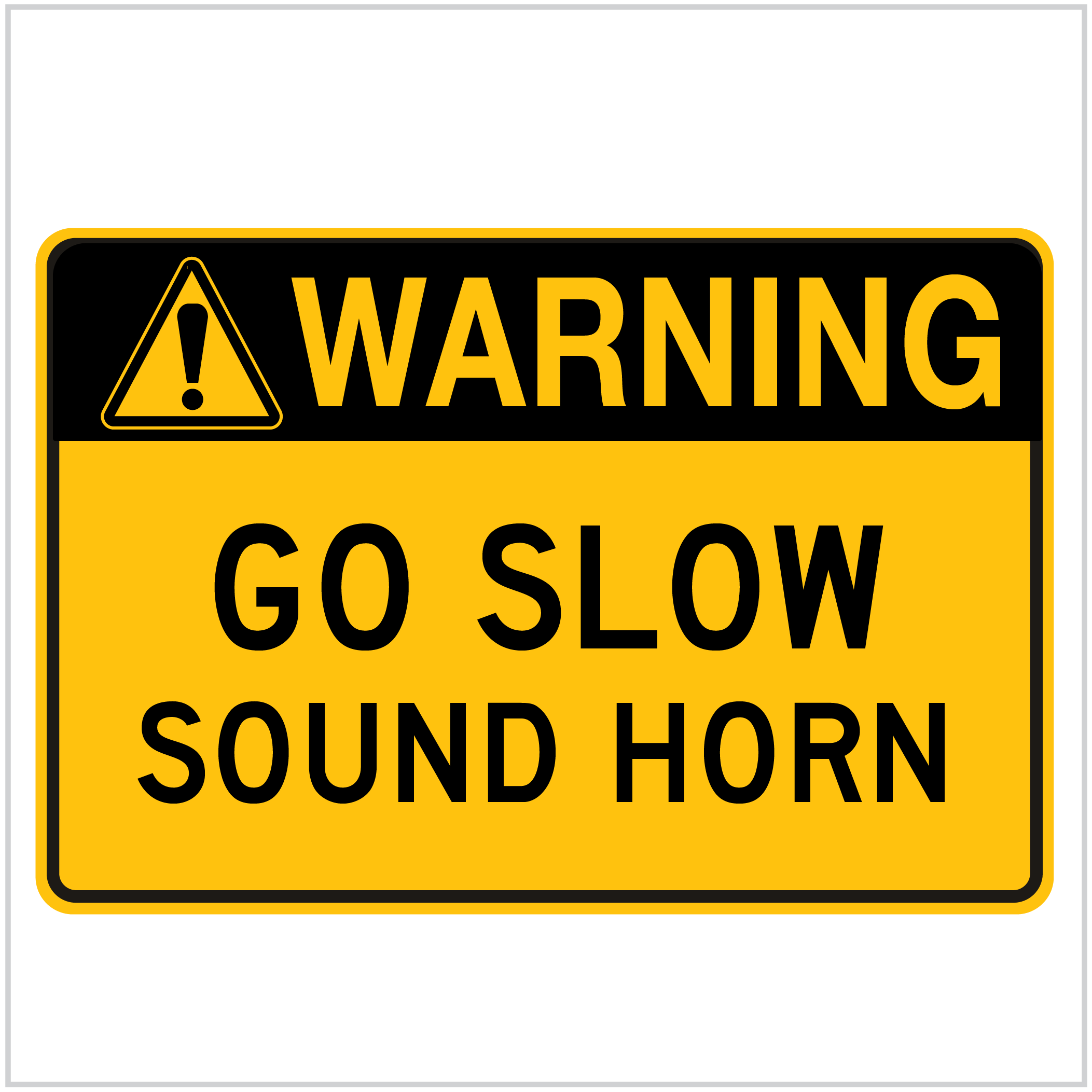 WARN-234 - GO SLOW SOUND HORN - WARNING SIGNS