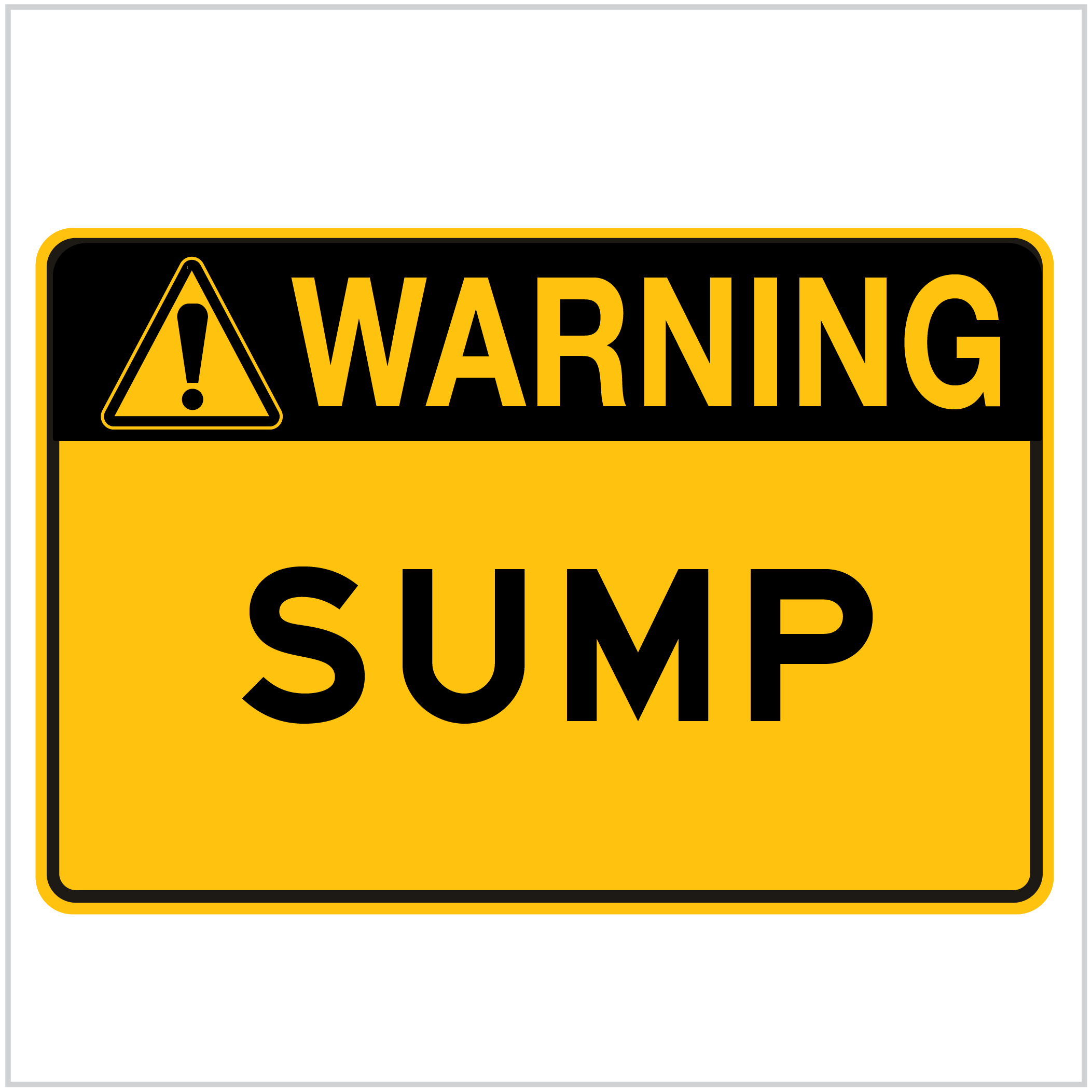 WARN-235 - WARNING SUMP - WARNING SIGNS