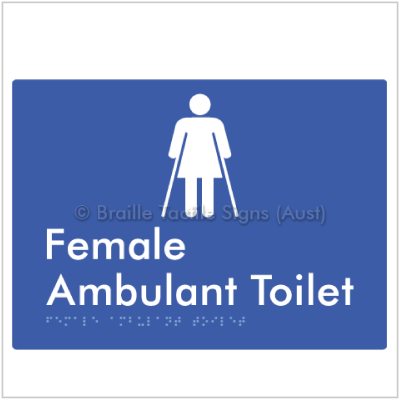 Braille Tactile BTS222n Female Ambulant Toilet -blue