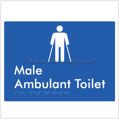 Braille Tactile BTS223n Male Ambulant Toilet Blue