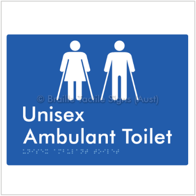 Braille Tactile BTS224n Unisex Ambulant Toilet blue