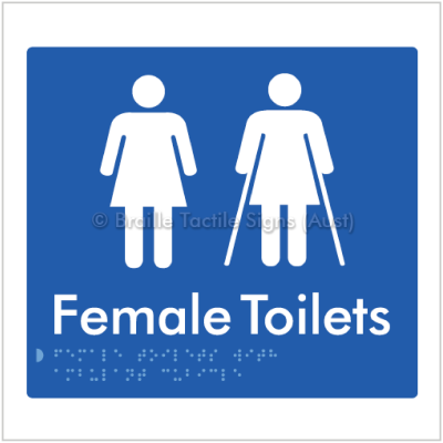 Braille Tactile BTS235 Female Toilets with Ambulant Cubicle Silver