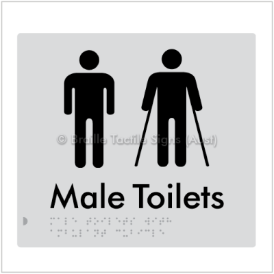 Braille Tactile BTS236_Male_Toilets_with_Ambulant_Cubicle silver