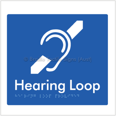 Braille Tactile BTS350 Hearing Loop Blue