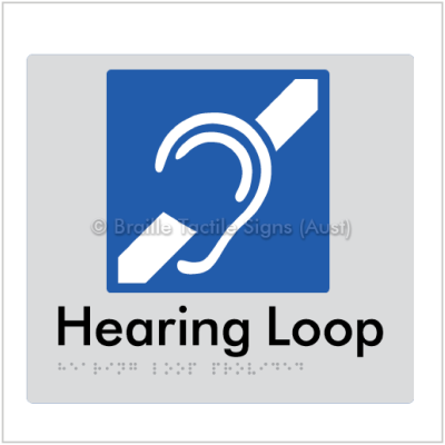 Braille Tactile BTS350 Hearing Loop silver