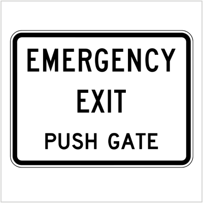 G9-68 – EMERGENCY EXIT PUSH GATE