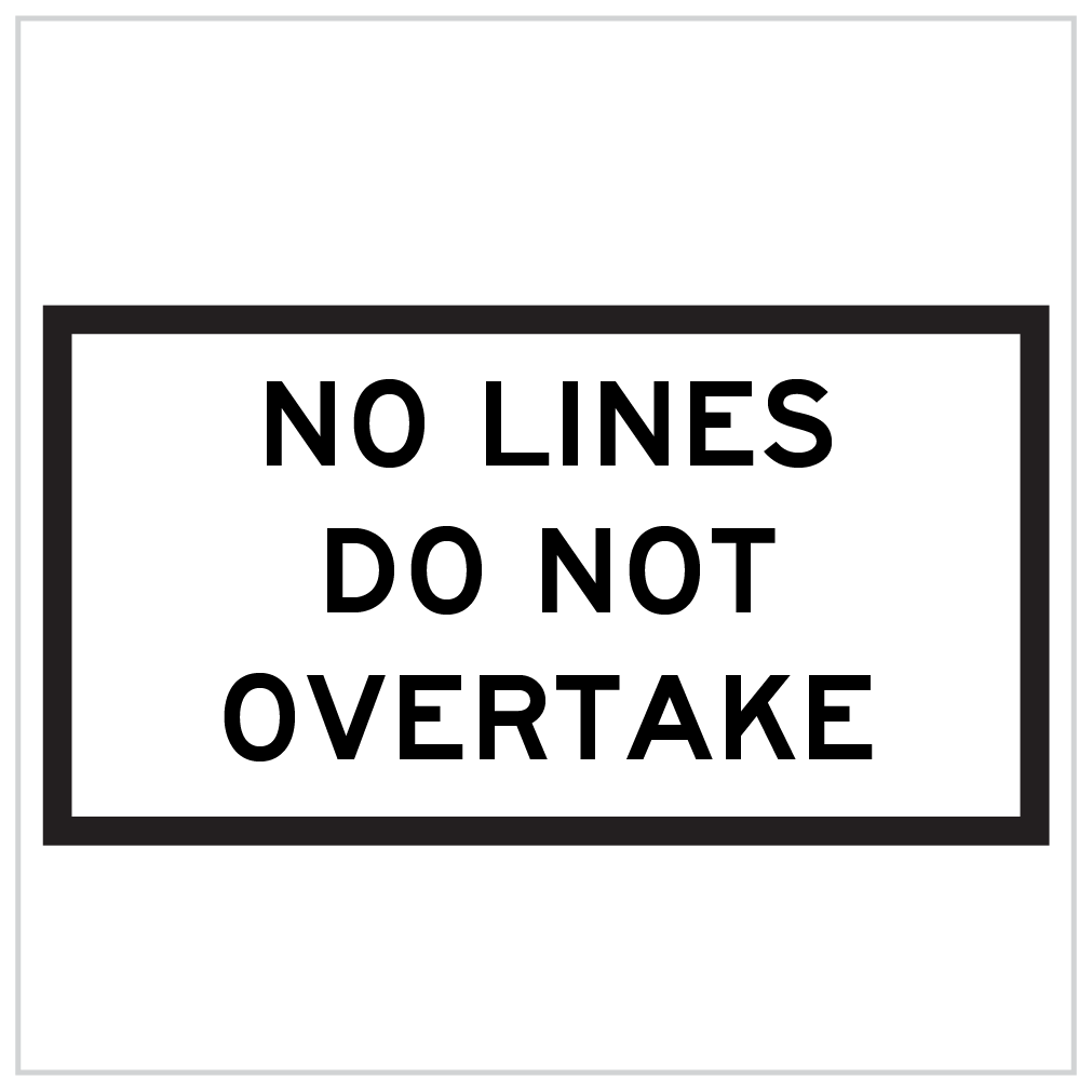 GM9-89C – NO LINES DO NOT OVERTAKE