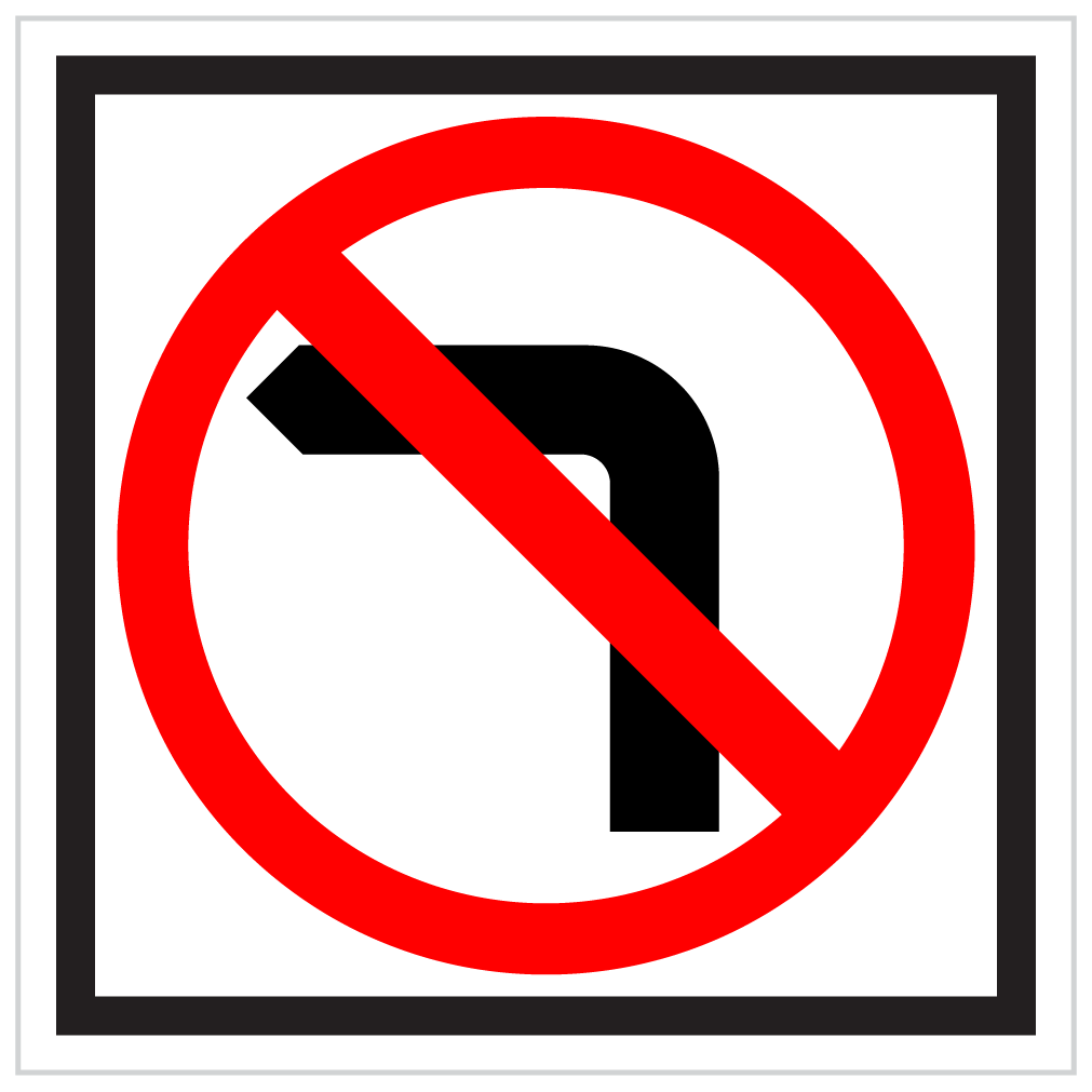 RM2-6A(L) – NO LEFT TURN