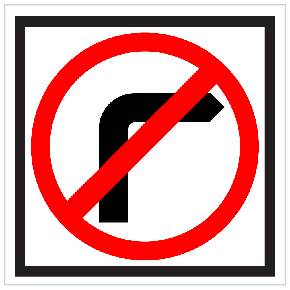 RM2-6A(R) – NO RIGHT TURN