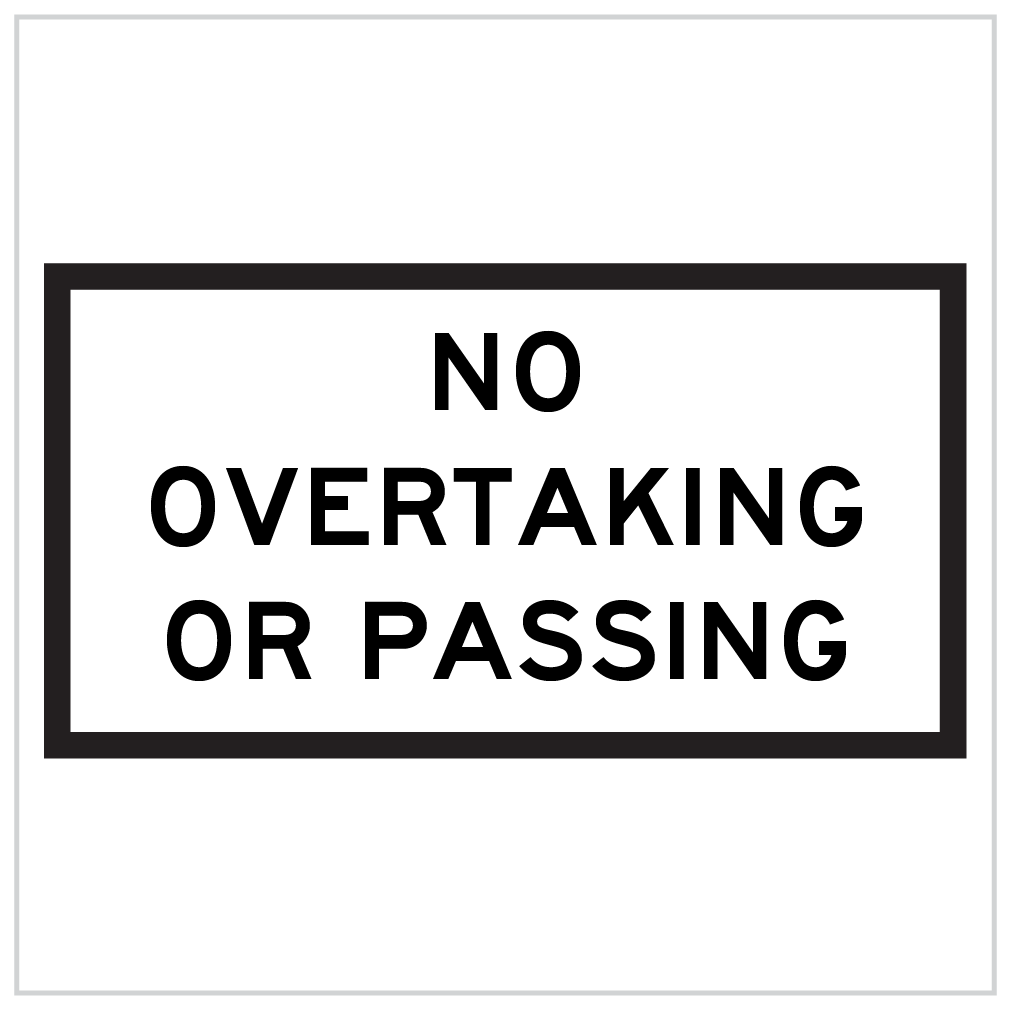 RM6-1C – NO OVERTAKING OR PASSING