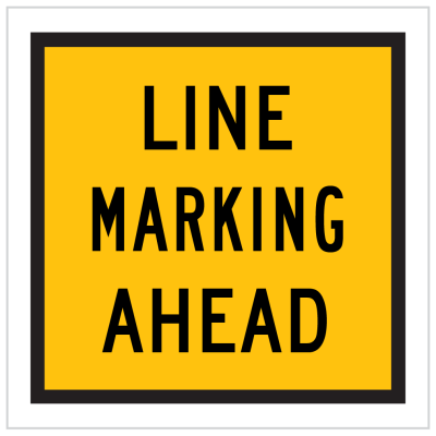 TM1-40 LINE MARKING AHEAD